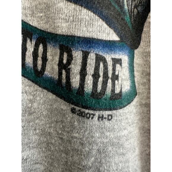 Y2K Tattoo Sleeve Harley Davidson Long Sleeve Tee size Large - Picture 9 of 12